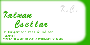 kalman csellar business card
