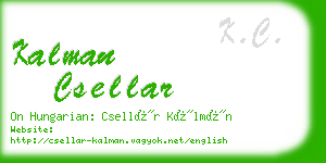 kalman csellar business card